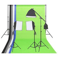 vidaXL Fotostudio-Beleuchtung Set mit Hintergründen und Reflektor