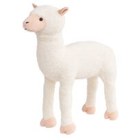 vidaXL Speelgoedalpaca staand XXL pluche wit