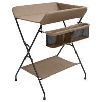 vidaXL Changing Table Taupe Iron