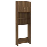 vidaXL Washing Machine Cabinet Brown Oak 64x25.5x190 cm