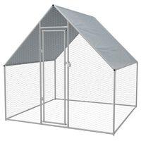 vidaXL Outdoor Chicken Cage 2x2x2 m Galvanised Steel