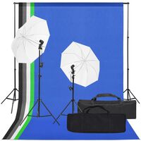 vidaXL Fotostudio-Set mit Beleuchtung und Hintergrund