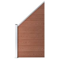 vidaXL Panneau de clôture WPC 95x(105-180) cm Marron