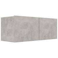 vidaXL Meuble TV Gris béton 80x30x30 cm Bois d’ingénierie