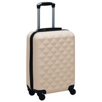 vidaXL Hartschalen-Trolley Golden ABS