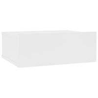 vidaXL Mesa de cabeceira suspensa 40x30x15 cm derivados madeira branco