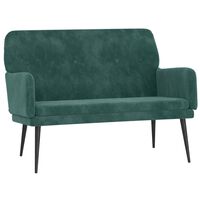 vidaXL Banco 108x79x79 cm veludo verde-escuro