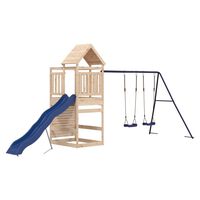 vidaXL Parque infantil de exterior madera maciza de pino