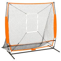 vidaXL Uniwersalny trenażer baseballowy, czarny, 174x76x158,5 cm