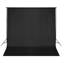 vidaXL Fotohintergrund-System 600 x 300 cm Schwarz