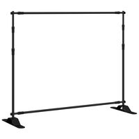 vidaXL Backdrop Stand Black 254x243 cm Steel