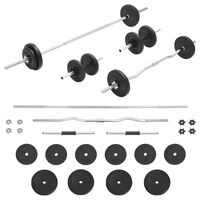 vidaXL Langhantel- und Kurzhantel-Set 30 kg