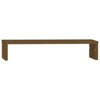 vidaXL Monitor Stand Honey Brown 50x27x10 cm Solid Wood Pine