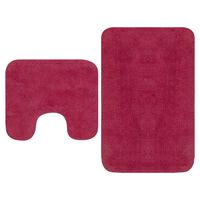 vidaXL Tapis de salle de bain 2 pcs Tissu Fuchsia