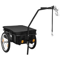 vidaXL Bike Trailer/Hand Wagon 155x60x83 cm Steel Black