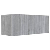 vidaXL Tv-meubel 80x30x30 cm bewerkt hout grijs sonoma eikenkleurig