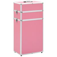 vidaXL Make-up Trolley Aluminium Pink