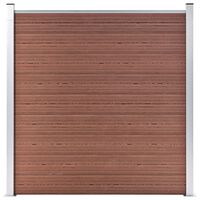 vidaXL Painel de vedação para jardim 180x186 cm WPC castanho