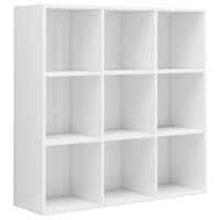 vidaXL Book Cabinet High Gloss White 98x29x97.5 cm Engineered Wood