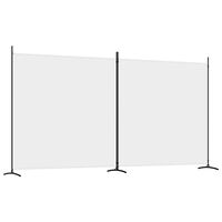 vidaXL Cloison de séparation 2 panneaux Blanc 348x180 cm Tissu