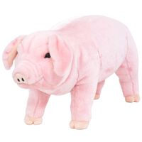 vidaXL Plüschtier Schwein Stehend Plüsch Rosa XXL