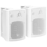 vidaXL Wall-mounted Stereo Speakers 2 pcs White Indoor Outdoor 100 W