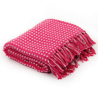 vidaXL Plaid vierkantjes 125x150 cm katoen roze