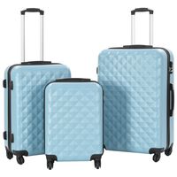 vidaXL Hartschalen-Trolley-Set 3 Stk. Blau ABS