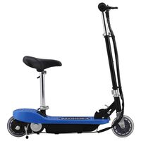 vidaXL Patinete eléctrico con asiento azul 120 W