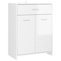 vidaXL Armoire de salle de bain blanc brillant bois d’ingénierie