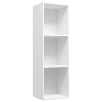 vidaXL Boekenkast/tv-meubel 36x30x114 cm bewerkt hout wit