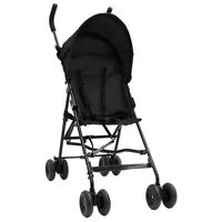 vidaXL Kinderwagen Anthrazit und Schwarz Stahl