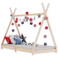 vidaXL Estructura de cama infantil de madera maciza de pino 70x140 cm