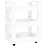 vidaXL Chariot de cuisine Blanc brillant 60x45x80 cm Bois d'ingénierie