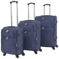 vidaXL 3-tlg. Weichgepäck Trolley-Set Marineblau