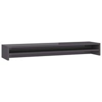 vidaXL Monitor Stand High Gloss Grey 100x24x13 cm Engineered Wood