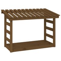 vidaXL Firewood Rack Honey Brown 108x64.5x78 cm Solid Wood Pine