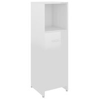 vidaXL Armoire de salle de bain Blanc brillant 30x30x95 cm