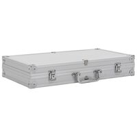 vidaXL Gun Case Aluminium ABS Silver