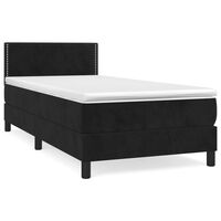 vidaXL Posteľný rám boxspring s matracom čierny 80x200 cm zamat