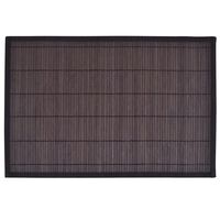 6 Bamboo Placemats 30 x 45 cm Dark Brown