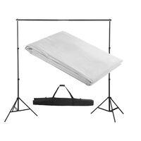 vidaXL Backdrop Support System 300 x 300 cm White