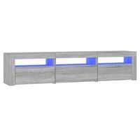 vidaXL TV skrinka s LED svetlami sivý dub sonoma 180x35x40 cm