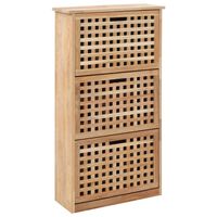 vidaXL Armoire à chaussures 55x20x104 cm Bois de noyer massif