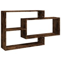 vidaXL Wall Shelf Smoked Oak 104x20x58.5 cm Engineered Wood