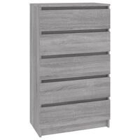 vidaXL Cajonera de madera contrachapada gris Sonoma 60x36x103 cm