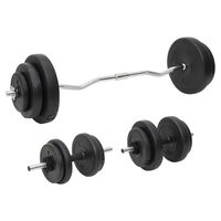 vidaXL Halter ve Dambıl Seti 30 kg