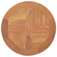 vidaXL Tischplatte Massivholz Teak Rund 2,5 cm 40 cm