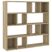 vidaXL Bücherregal/Raumteiler Sonoma-Eiche 105x24x102 cm