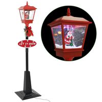 vidaXL Farola de Navidad con Papá Noel y LED 180 cm